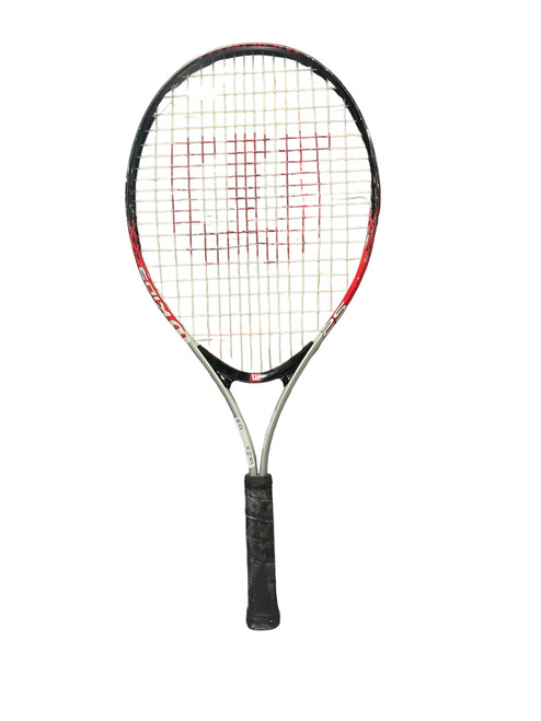 Vist Large View of Product Image Which is Used Wilson KIDS 25 Junior Tennis Racquet Black 25"