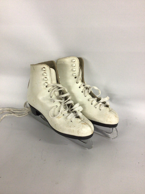 Vist Large View of Product Image Which is Used Jackson WHITE Girls Figure Skate White Junior 05
