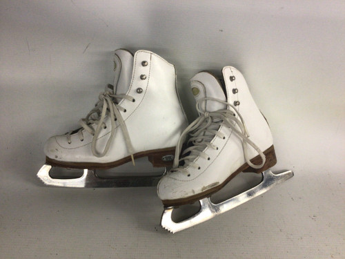 Vist Large View of Product Image Which is Used Riedell RIEDELL STRIDE WHITE FIGURE SKATE Girls Figure Skate Black Youth 12.0