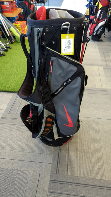 Vist Large View of Product Image Which is Used Nike VAPOR X GOLF BAG Mens Stand Bag Black And Grey