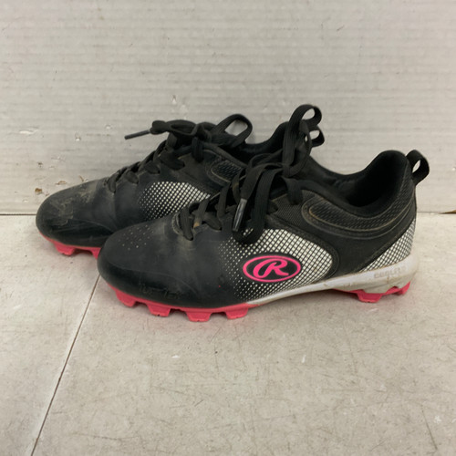 Vist Large View of Product Image Which is Used Rawlings COOLFLO BB/SB Cleats Black Junior 01