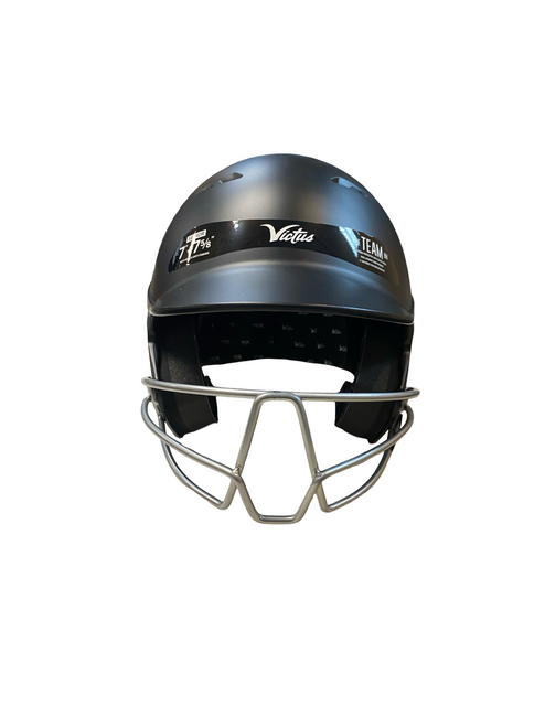 Vist Large View of Product Image Which is Used Victus THE TEAM BH Batting Helmet w/Mask Black L/XL