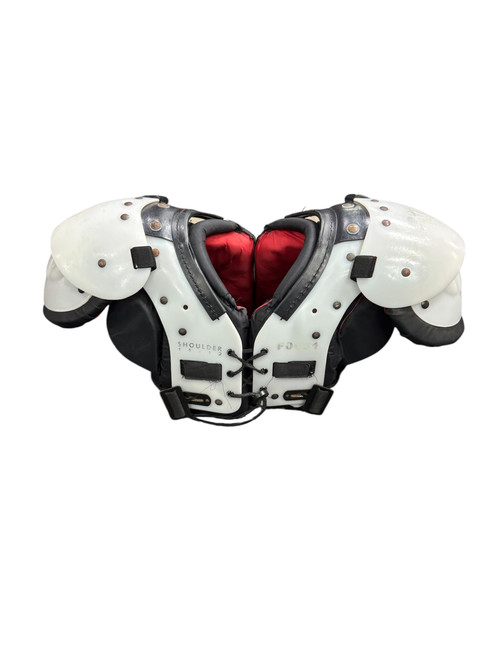 Vist Large View of Product Image Which is Used ALL AMERICAN SPORTS FB Shoulder Pads White Junior