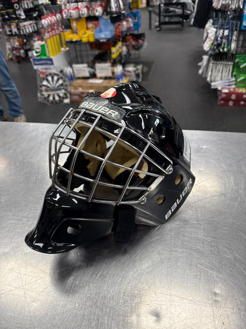 Vist Large View of Product Image Which is Used Bauer NME3 Senior Goalie Helmet/Mask Black