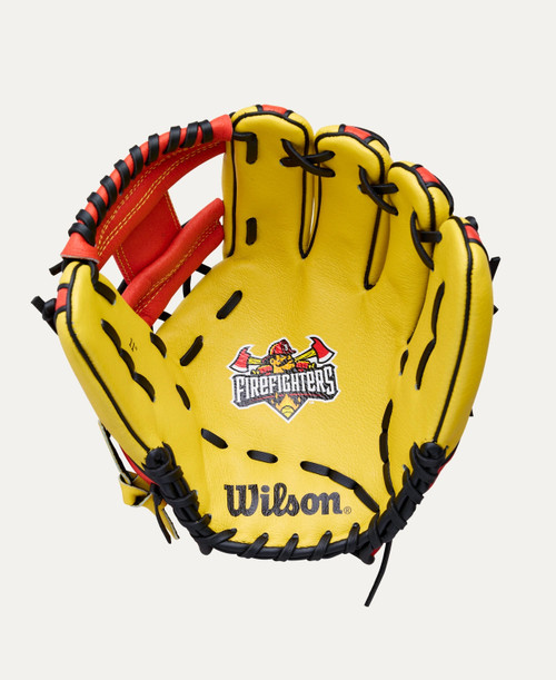 Vist Large View of Product Image Which is New Wilson A450 Firefighters 11" LEFT HAND THROW Baseball Glove
