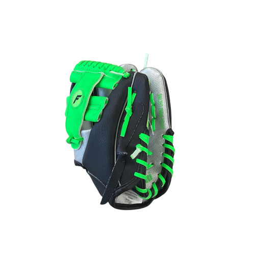 Vist Large View of Product Image Which is Used Franklin INFERNO BB/SB Glove RH Throw Black And Green 9"