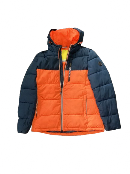 Vist Large View of Product Image Which is Used Nautica Outerwear Heavy Jacket M Navy Blue And Orange SM