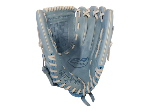 Vist Large View of Product Image Which is Used Rawlings R9 SERIES BB/SB Glove RH Throw Sky Blue 12 1/2"