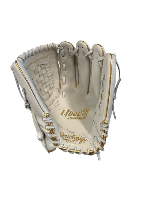Vist Large View of Product Image Which is Used Rawlings LIBERTY ADVANCED BB/SB Glove RH Throw Pearl 12 1/2"