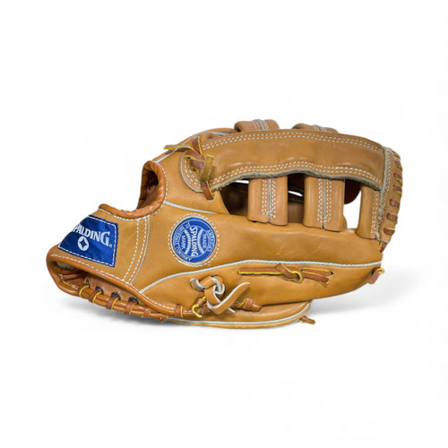 Vist Large View of Product Image Which is Used Spalding 42-523 BB/SB Glove RH Throw Gold 13"