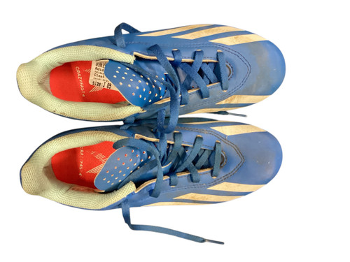 Vist Large View of Product Image Which is Used Adidas Soccer Cleats Royal Blue Junior 03