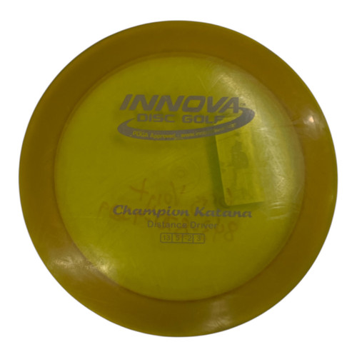 Vist Large View of Product Image Which is Used Champion Katana YELLOW DRIVER Disc Golf Driver Yellow