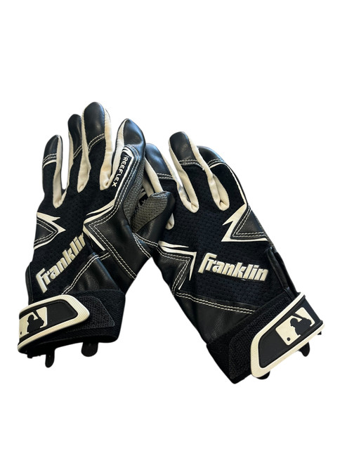 Vist Large View of Product Image Which is Used Franklin BB/SB Batting Gloves Black SM