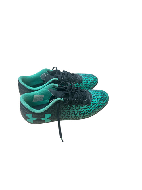 Vist Large View of Product Image Which is Used Under Armour ART 1278846-001 Soccer Cleats Teal Junior 03.5