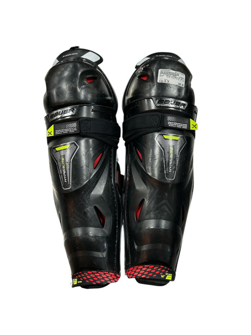 Vist Large View of Product Image Which is Used Bauer VAPOR HYPERLITE SR 16 SHIN Senior Shin Guards Black 16"