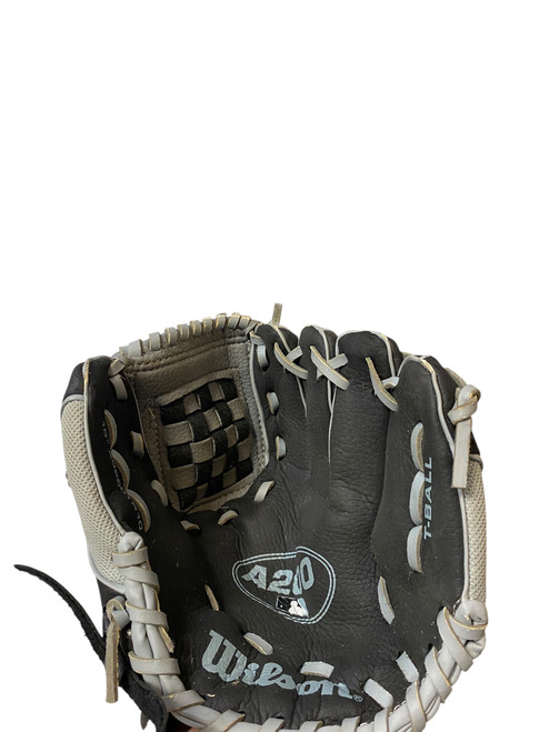 Vist Large View of Product Image Which is Used Wilson BLACK GLOVE BB/SB Glove T-ball Black 10"