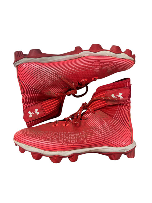 Vist Large View of Product Image Which is Used Under Armour Adult FB Cleats Red Senior 10