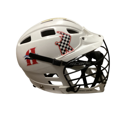 Vist Large View of Product Image Which is Used Cascade CPV R WHT Lacrosse Helmet White SM