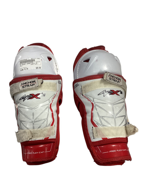 Vist Large View of Product Image Which is Used Bauer VAPOR APX2 Youth Shin Guards White 10"