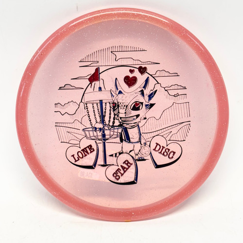 Vist Large View of Product Image Which is Used Lone Star Disc FOUNDERS VALENTINES HORNY TOAD Disc Golf Putter Pink 176g