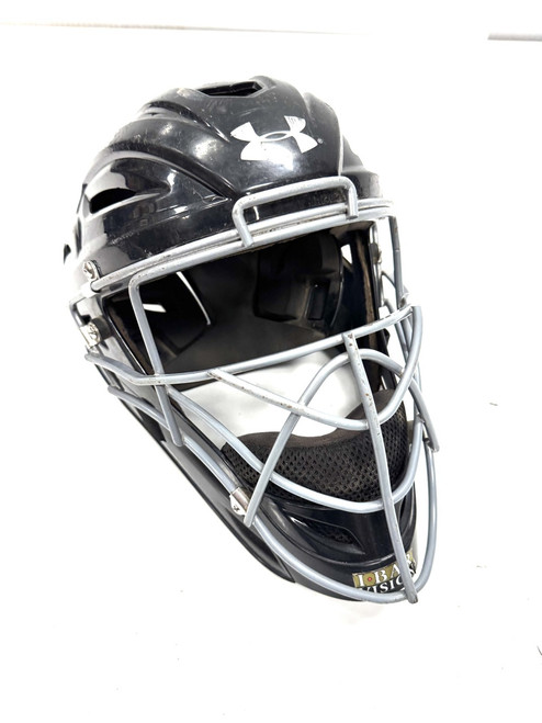 Vist Large View of Product Image Which is Used Under Armour UAHG2-YVS 6 1/4-7 Catchers Helmet w/Mask Black One Size