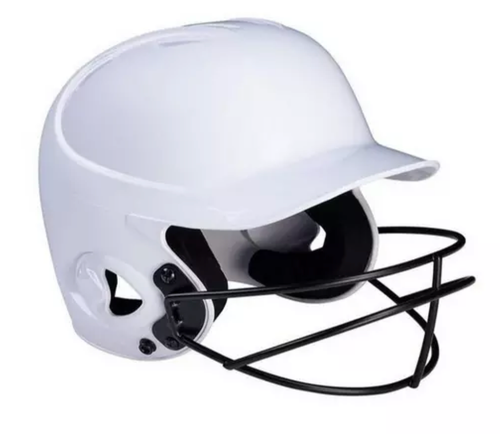 Vist Large View of Product Image Which is New Mizuno MVP FP Batting Helmet w/Mask White L/XL