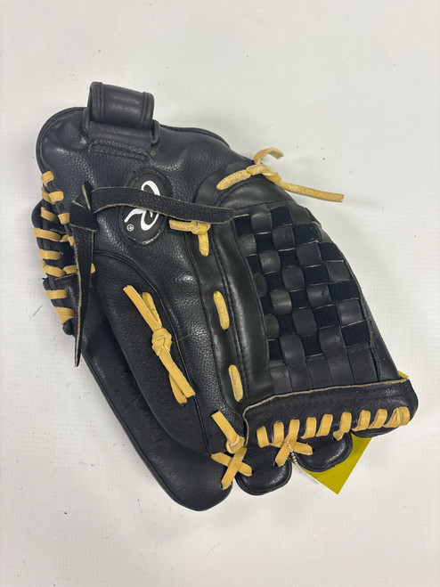 Vist Large View of Product Image Which is Used Rawlings SS13W BB/SB Glove RH Throw Black 13"