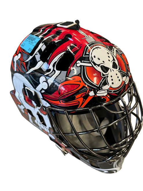 Vist Large View of Product Image Which is Used Franklin GOALIE HELMET St Hcky Goalie Helmet Yth Red One Size