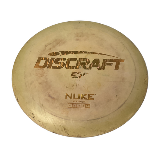 Vist Large View of Product Image Which is Used Discraft NUKE ESP Disc Golf Driver Yellow