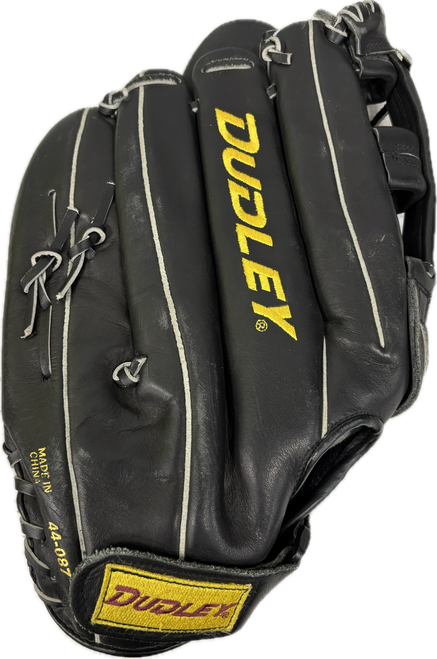 Vist Large View of Product Image Which is Used Dudley DSG9 BB/SB Glove RH Throw Black 14"