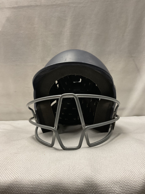 Vist Large View of Product Image Which is Used Victus 6 1/2 - 7 1/2 Batting Helmet w/Mask Navy Blue One Size