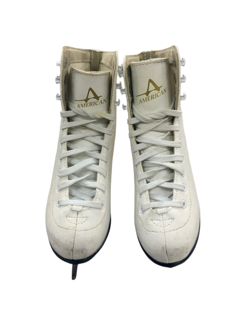 Vist Large View of Product Image Which is Used American Athletic FIGURE SKATES Girls Figure Skate White Junior 03