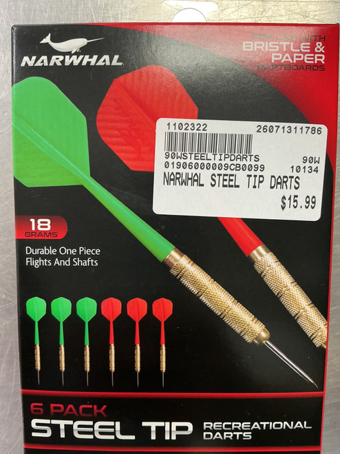 Vist Large View of Product Image Which is New NARWHAL STEEL TIP DARTS