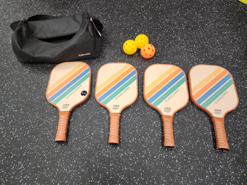 Vist Large View of Product Image Which is Used Glarollace 4 paddle pickleball set