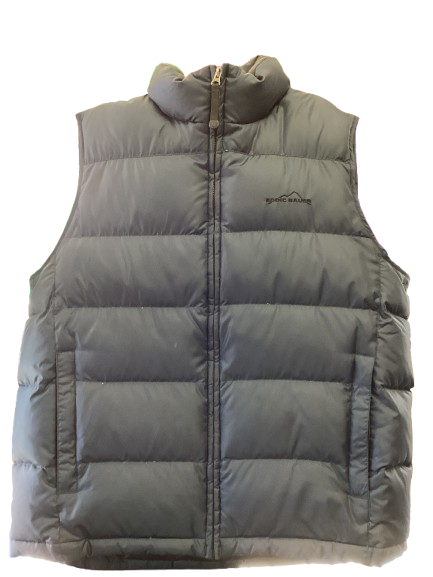 Vist Large View of Product Image Which is Used Eddie Bauer Heavy Vest M Navy Blue MD