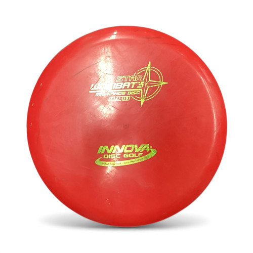 Vist Large View of Product Image Which is Used Innova STAR WOMBAT3 Disc Golf Mid Range Red