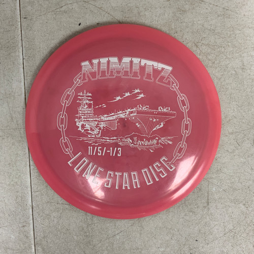 Vist Large View of Product Image Which is Used Lone Star Disc ALPHA NIMITZ Disc Golf Driver Pink 174g
