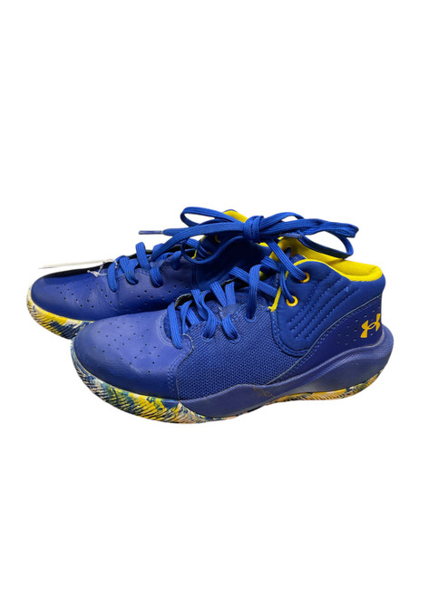 Vist Large View of Product Image Which is Used Under Armour Basketball Shoes Y Royal Blue Junior 02.5