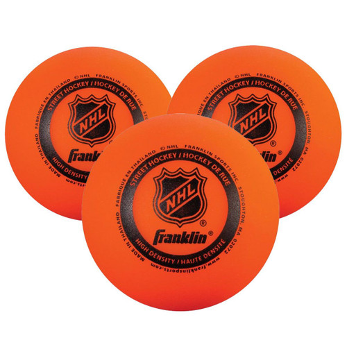 Vist Large View of Product Image Which is Franklin NHL Street Hockey Balls 3pk #12207V