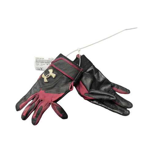 Vist Large View of Product Image Which is Used Under Armour BB/SB Batting Gloves Maroon SM