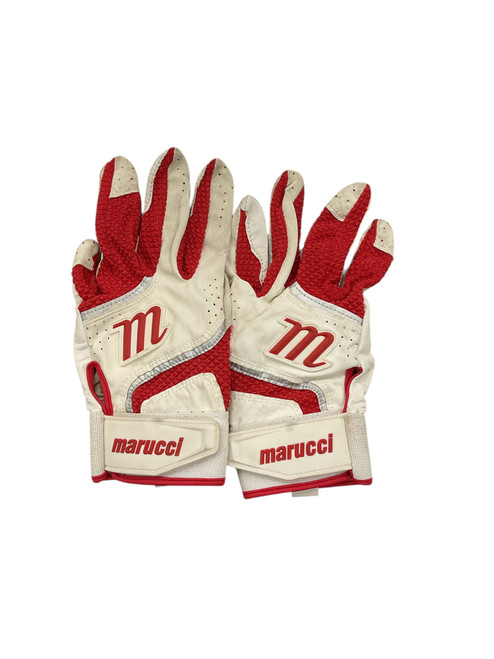 Vist Large View of Product Image Which is Used Marucci BB/SB Batting Gloves Red SM