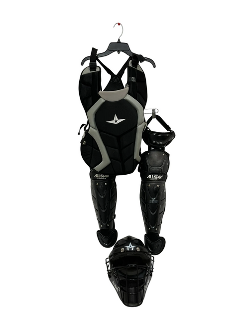 Vist Large View of Product Image Which is Used All-Star Players Series NOCSAE Certified 12-16 Catchers Set Black