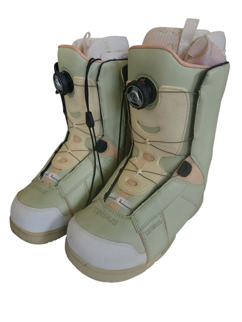 Vist Large View of Product Image Which is Used CELSIUS BOOTS Womens Snowboard Boots Green Senior 10
