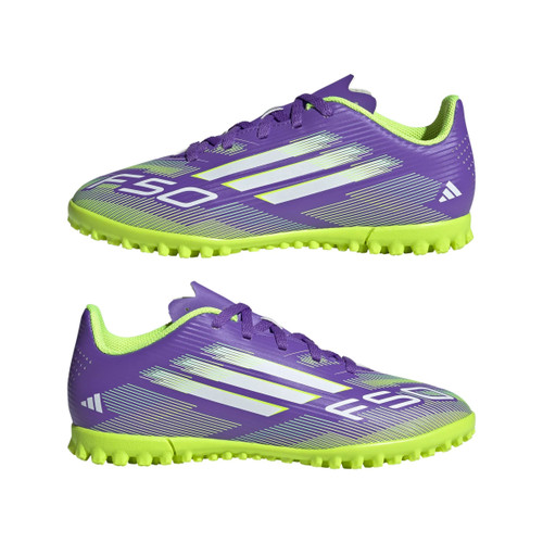 Vist Large View of Product Image Which is New ADIDAS F50 CLUB TURF-3.5 PUR/YLW/WHT
