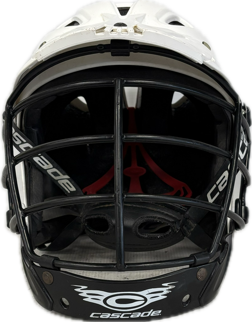 Vist Large View of Product Image Which is Used Cascade CLH2 Lacrosse Helmet White S/M