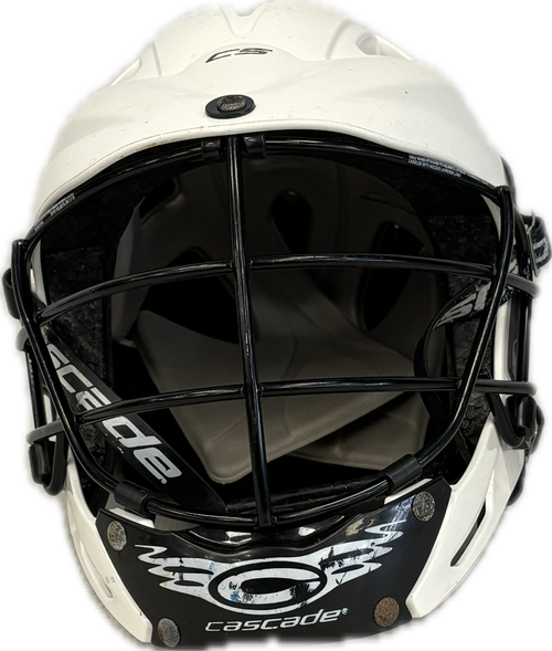 Vist Large View of Product Image Which is Used Cascade CS Lacrosse Helmet White SM