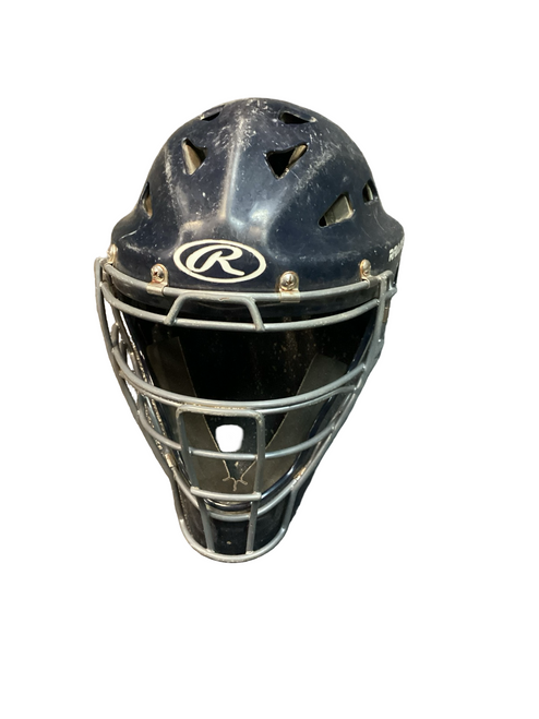 Vist Large View of Product Image Which is Used Rawlings CHVELY REVC Catchers Helmet w/Mask Navy Blue One Size