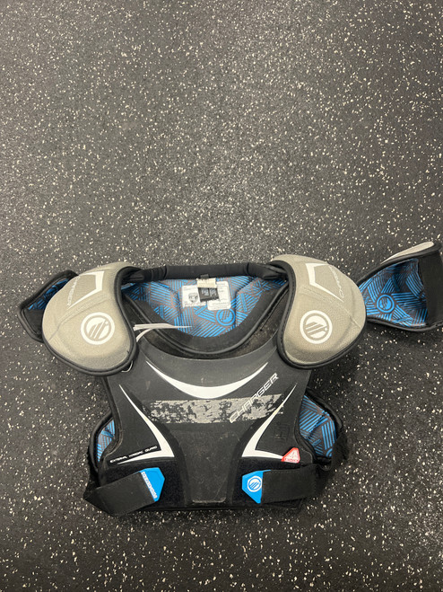 Vist Large View of Product Image Which is Used Maverik CHARGER NOCSAE SP YOUTH Lacrosse Shoulder Pads Black SM