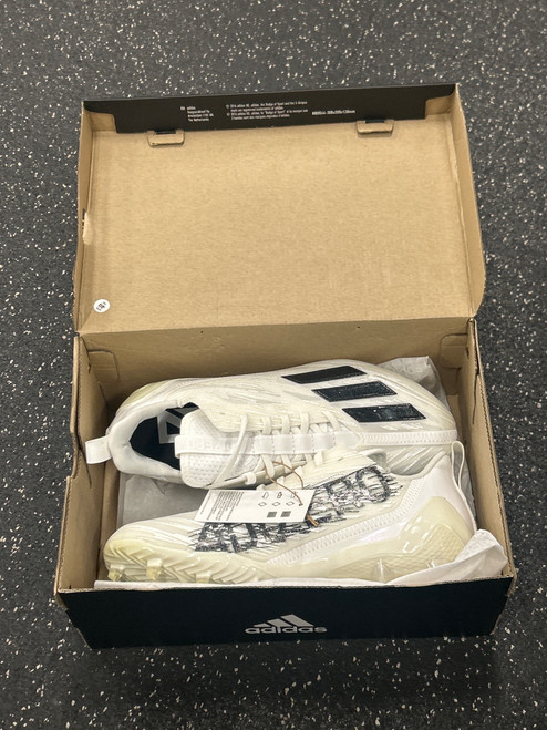 Vist Large View of Product Image Which is Used Adidas ADIZERO Adult FB Cleats White Senior 8.5