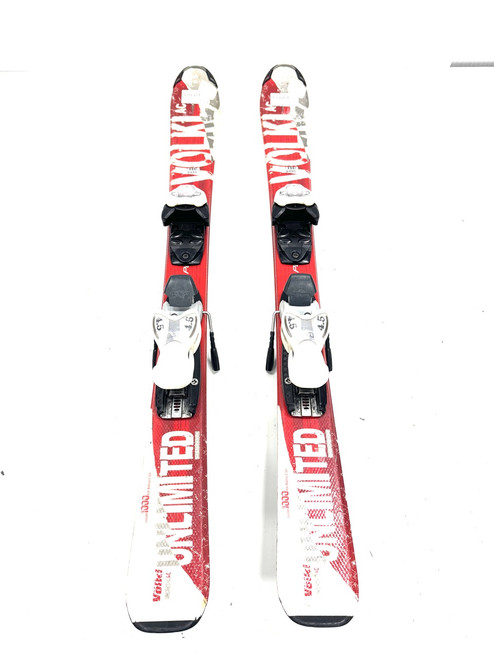 Vist Large View of Product Image Which is Used Volkl UNLIMITED JR Boys DH Ski/Binding Red 100 cm